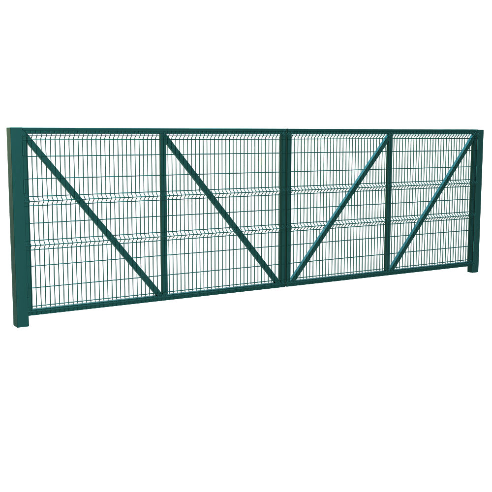 Ворота распашные RAL 6005 Ворота распашные RAL 6005